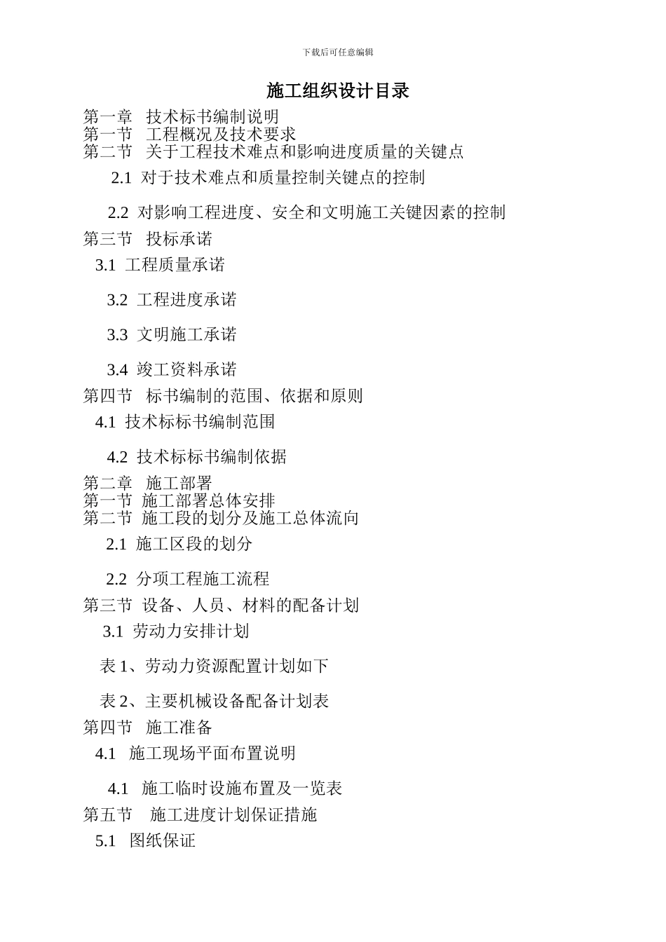 金山开发区华鹿铁通路道路工程施工组织设计_第2页