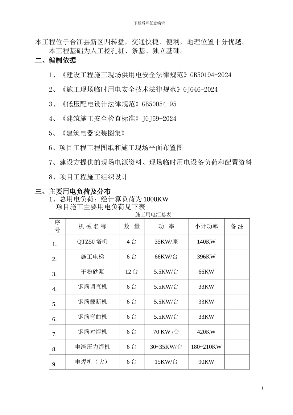 钟鼓世家一期工程施工临时用电方案.doc1111111_第2页