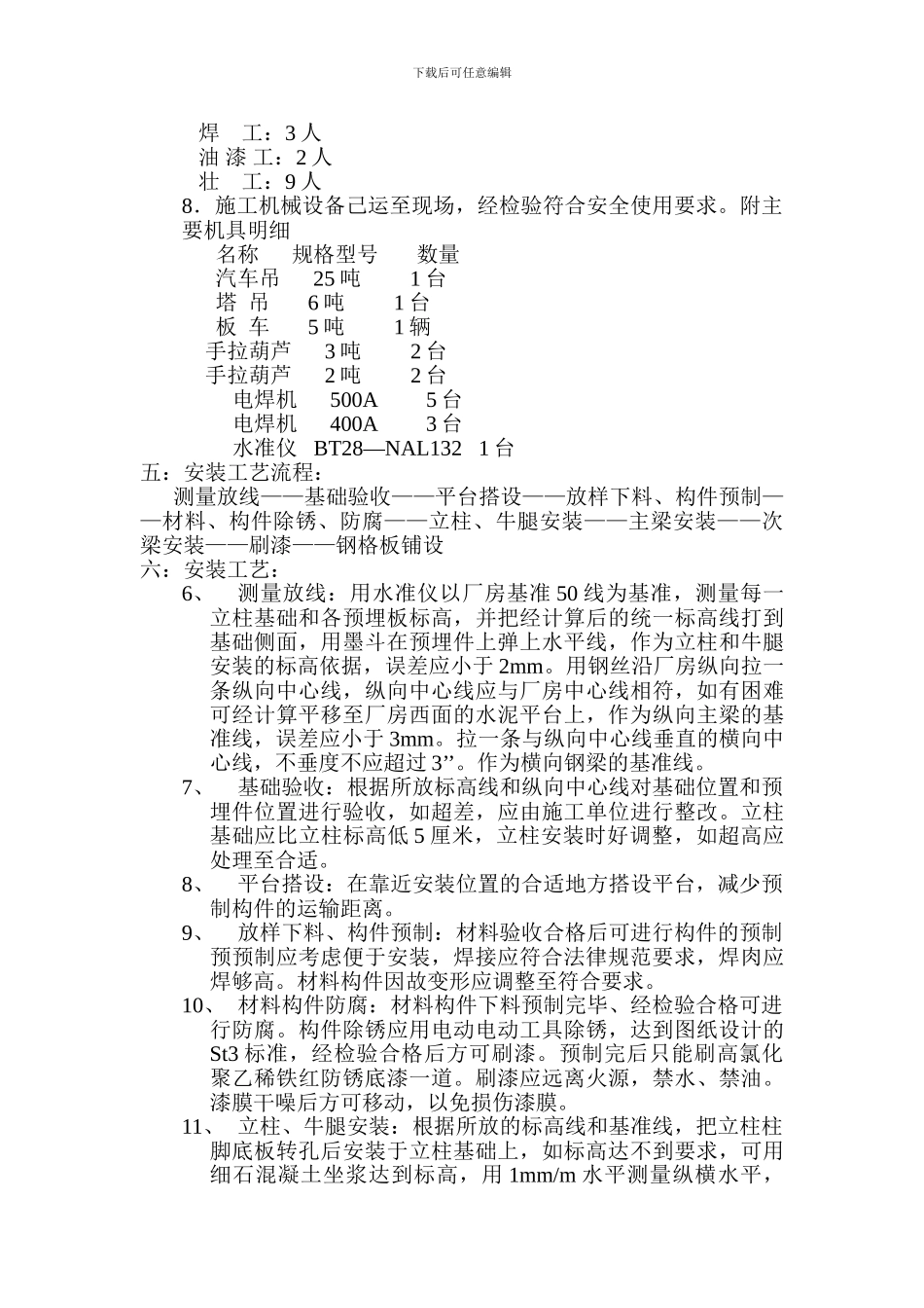 钢平台施工方案_第3页