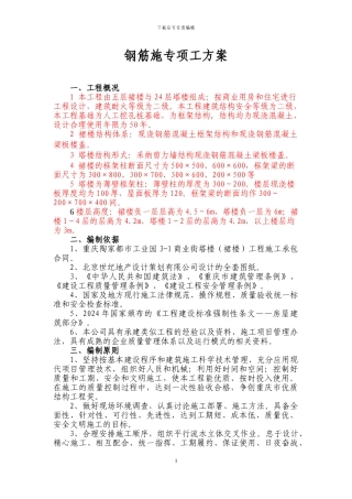 钢筋施工专项工方案