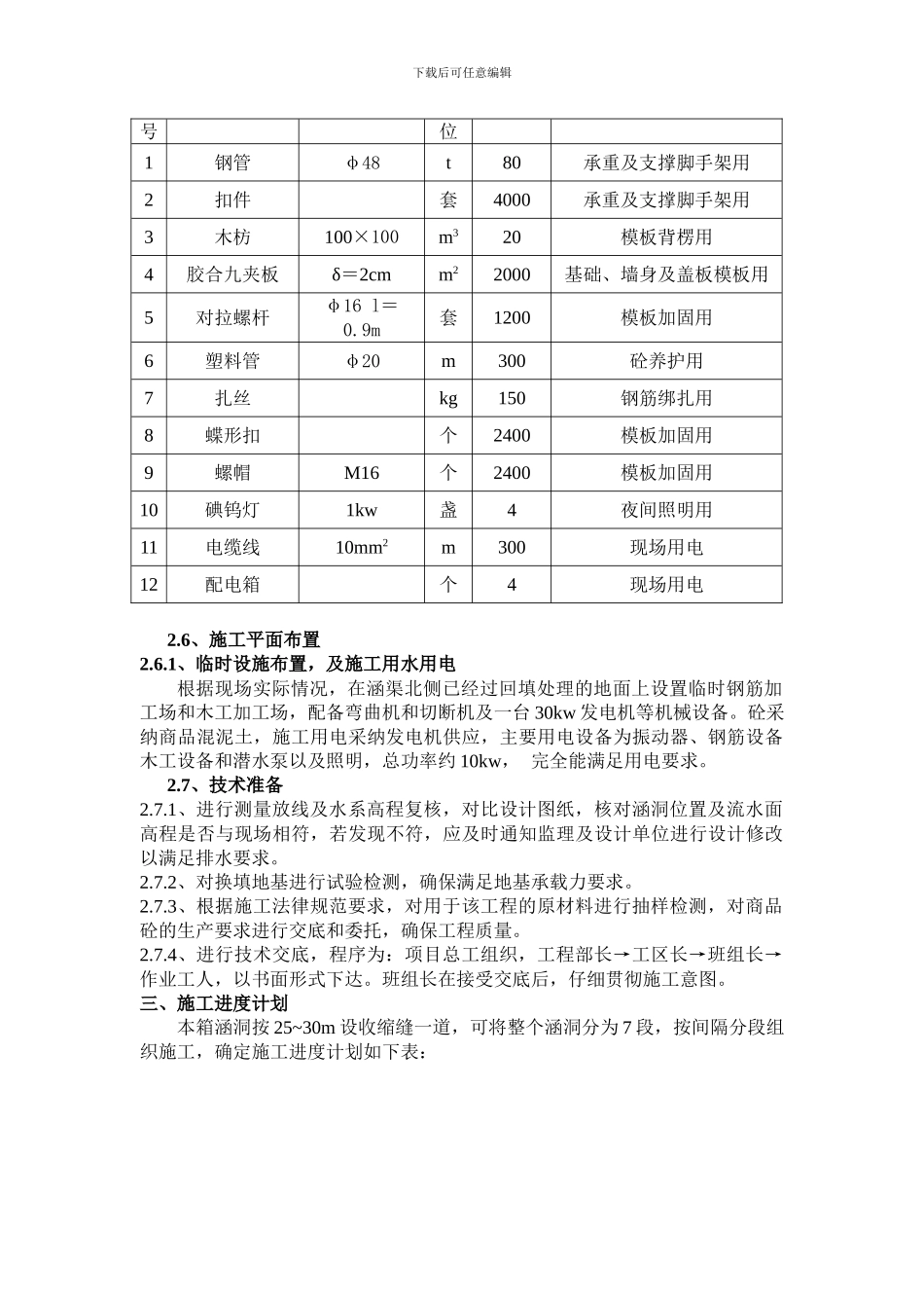 钢筋砼箱涵施工方案6_第2页
