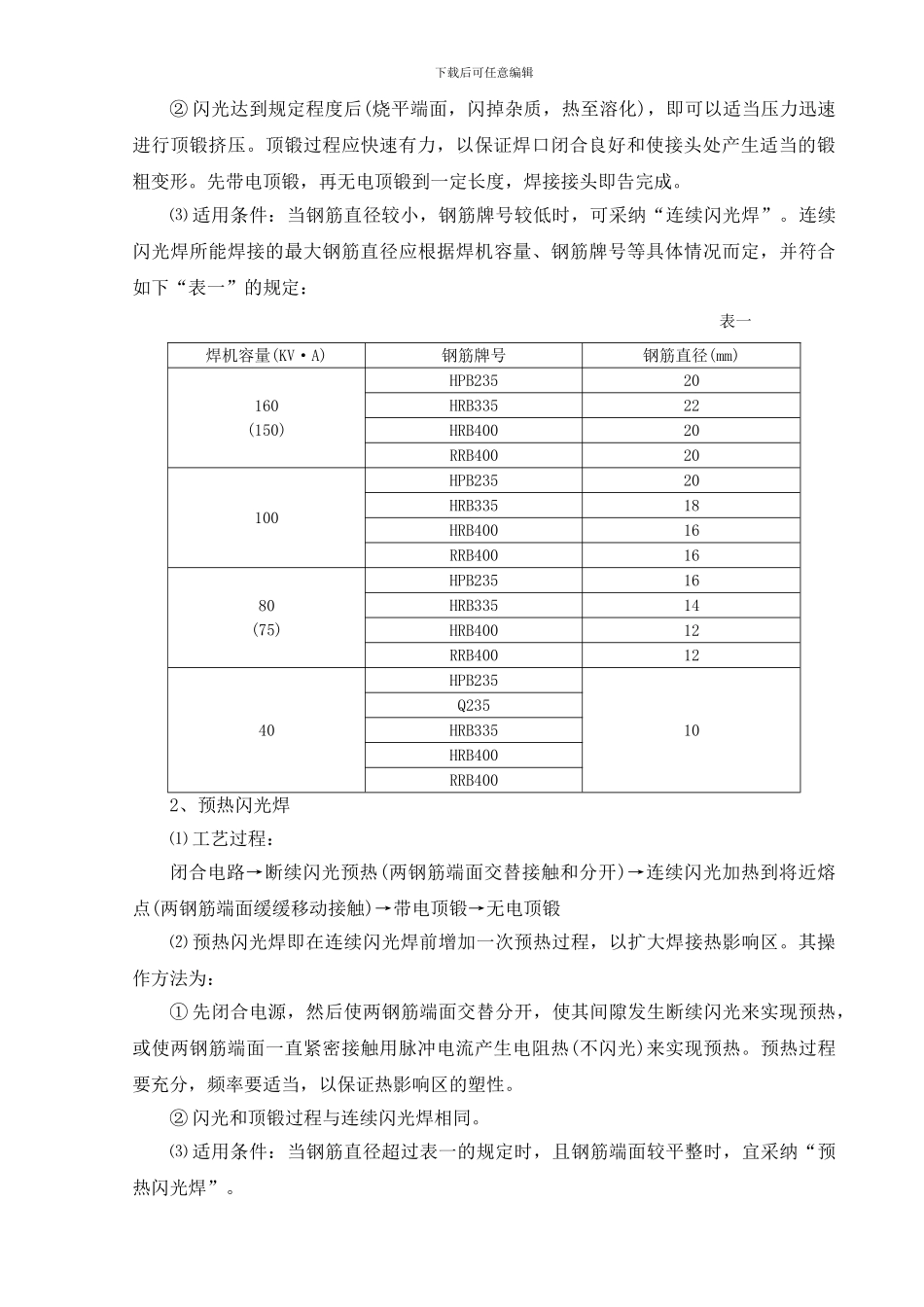 钢筋闪光对焊施工作业指导书_第3页