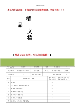 钢结构分项工程质量验收记录