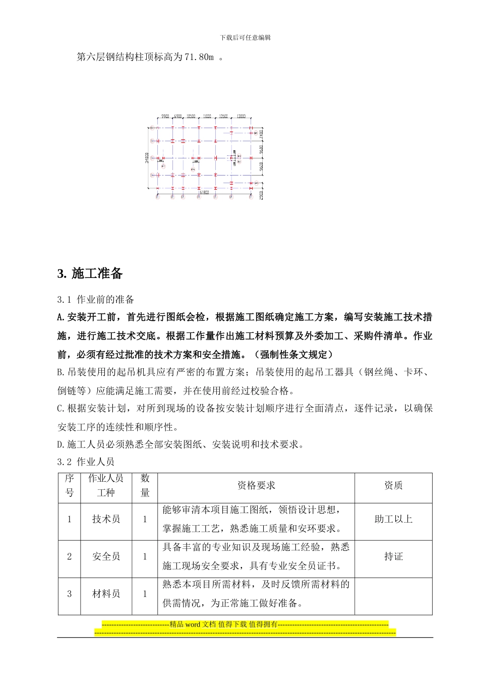 钢结构安装施工技术措施_第2页