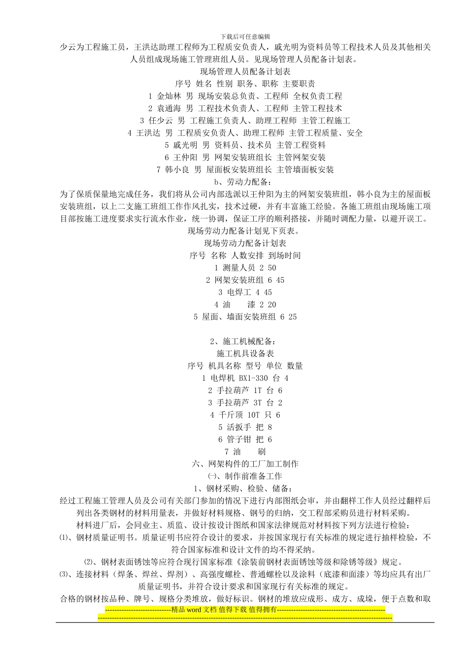 钢结构工程网架施工方案样本_第2页