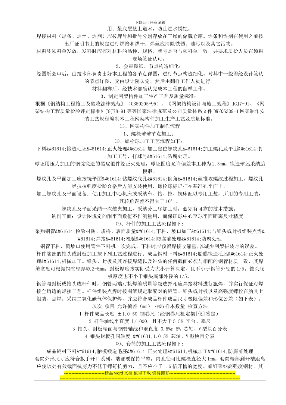 钢结构工程网架施工方案样本_第3页