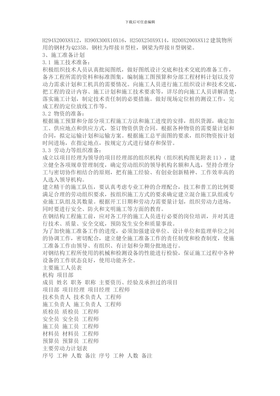 钢结构施工组织设计2_第3页
