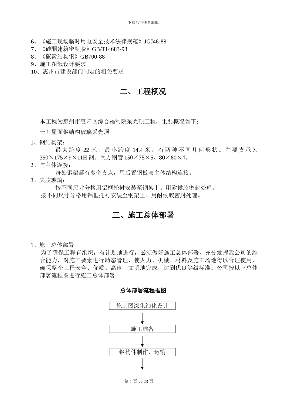 钢结构采光顶施工组织方案_第2页