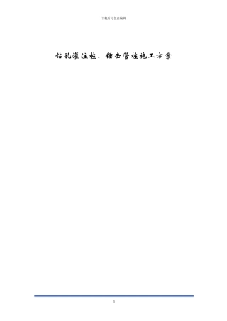 钻孔灌注桩-锤击管桩是施工方案