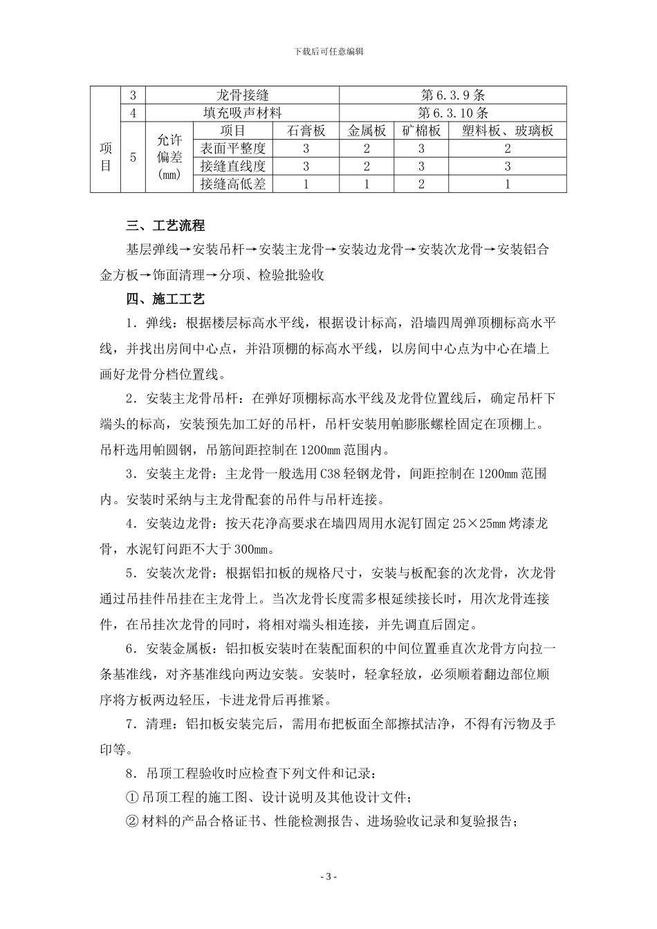 铝扣板天花施工组织设计_第3页