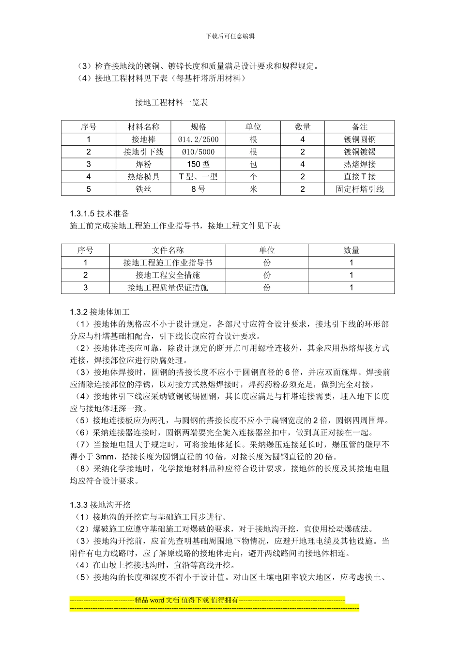 镀铜钢接地施工方案_第2页