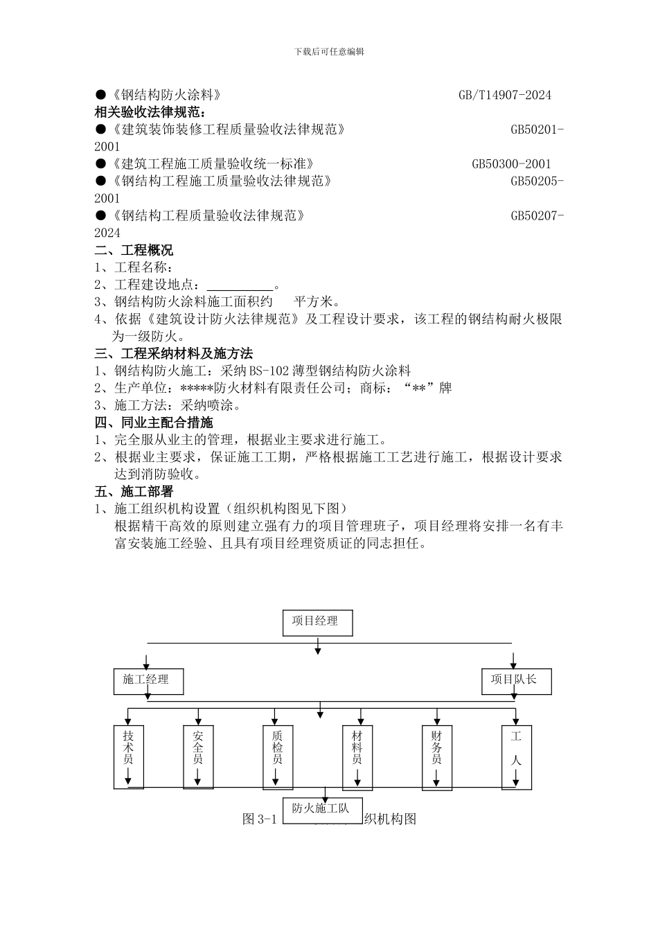 防火涂料施工组织设计()_第3页