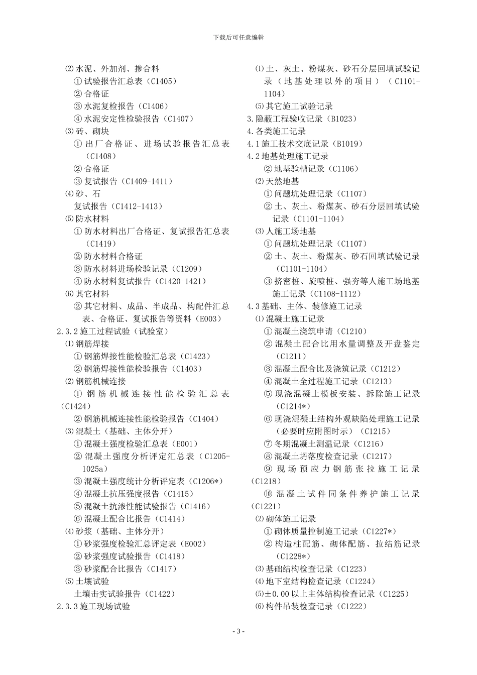 陕西施工技术资料整编目录_第3页