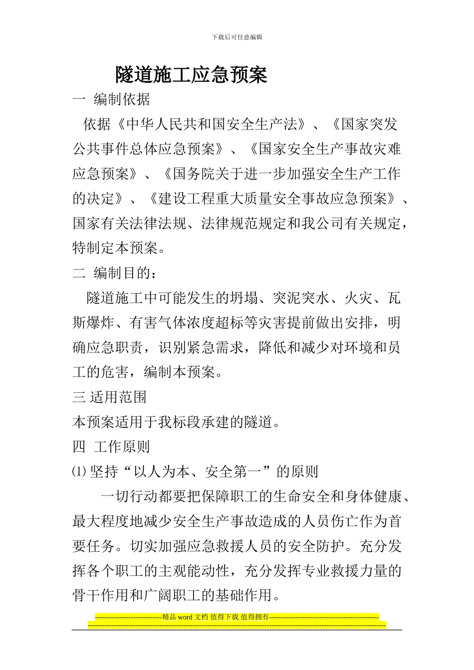 隧道施工应急预案_第2页