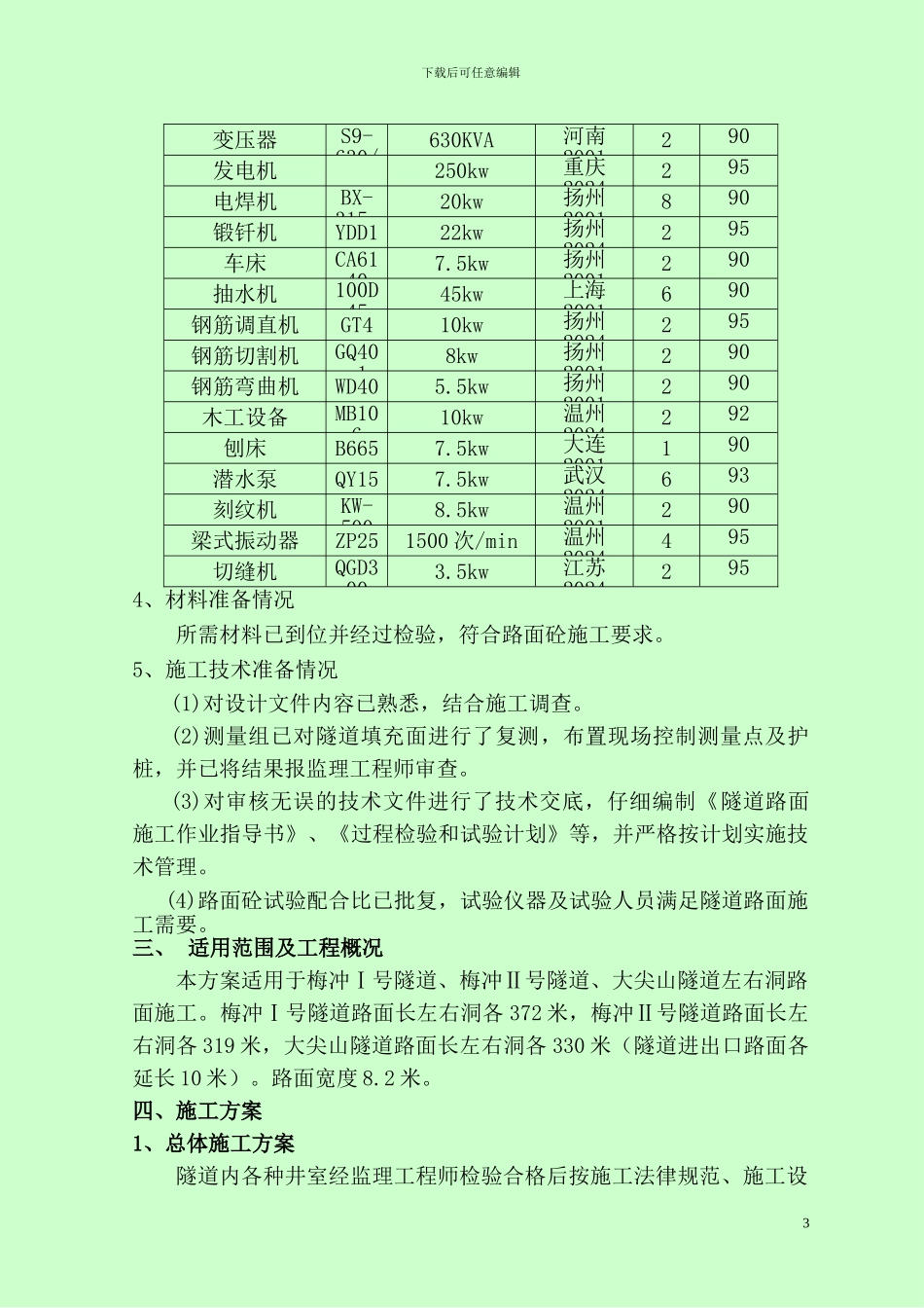 隧道路面施工方案_第3页