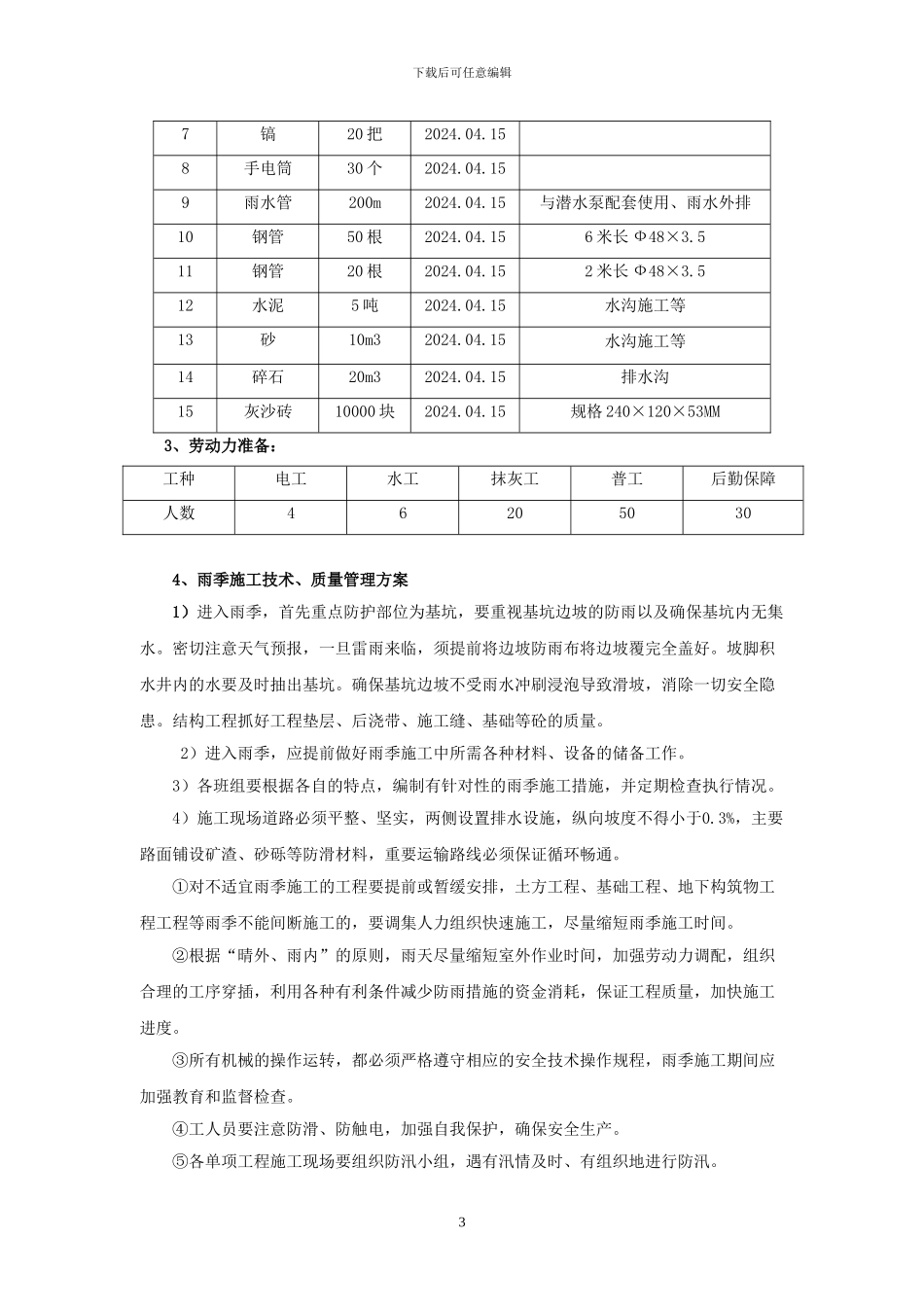 雨季施工方案-secret_第3页