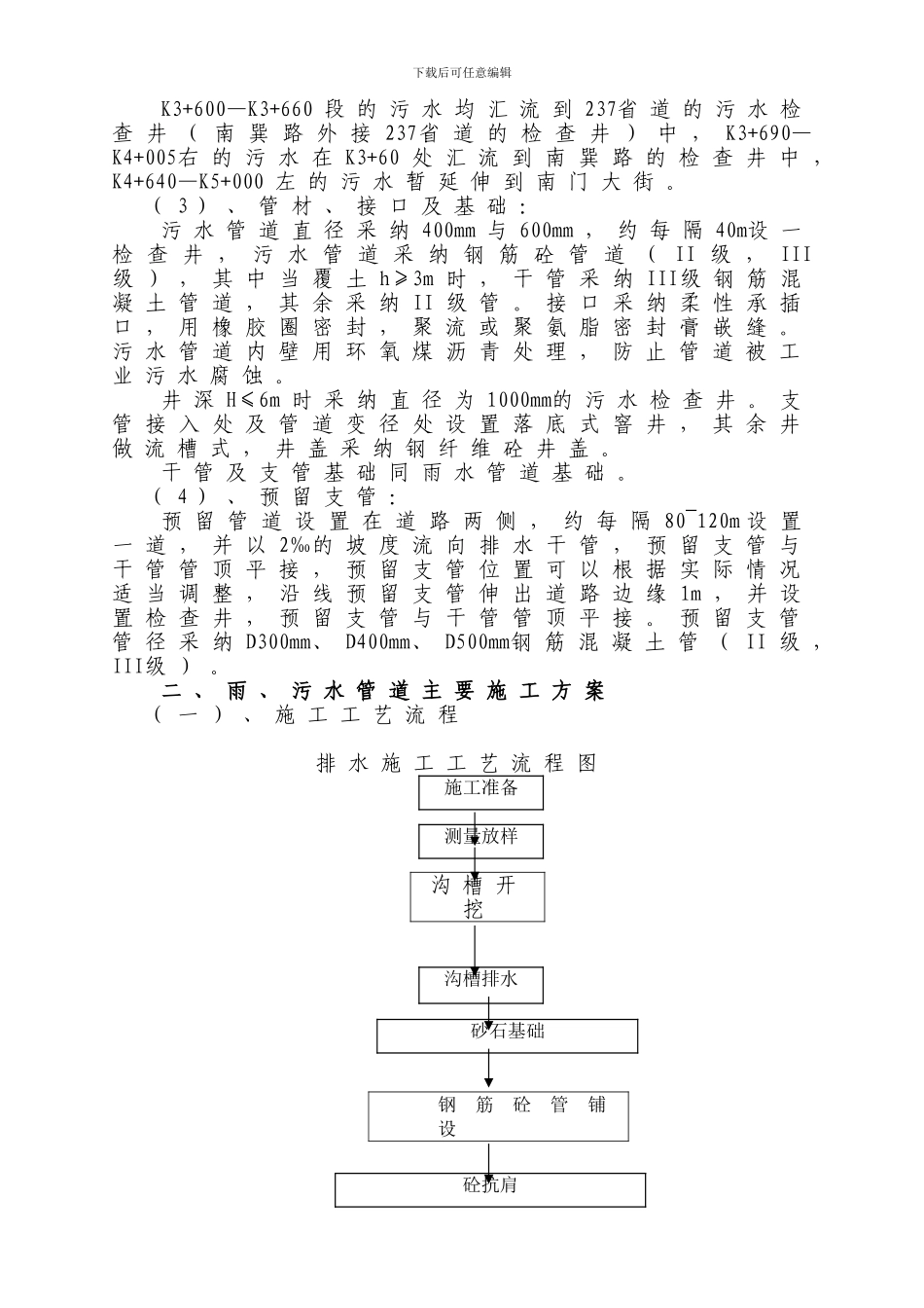 雨污水管道工程施工方案_第2页