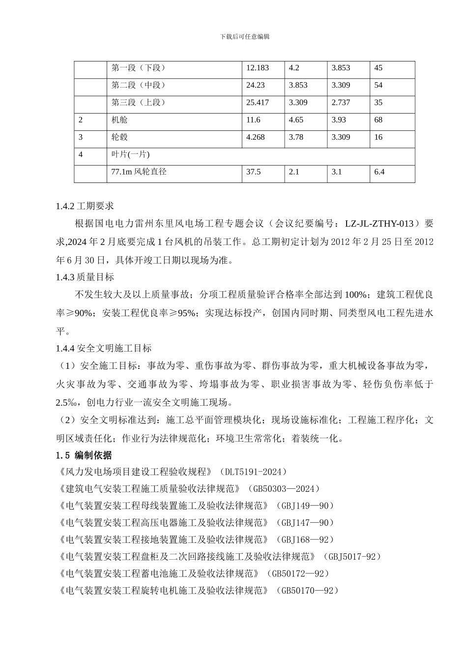 雷州东里风电场施工组织设计_第3页
