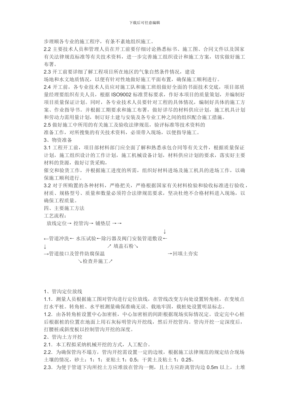 青岛某热电有限公司供热工程某小区室外管网施工组织设计_第2页