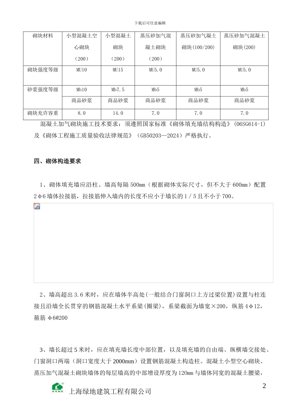 青青家园加气混凝土砌块砌筑施工方案-secret_第3页