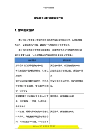 项目管理-建筑施工行业信息化解决方案
