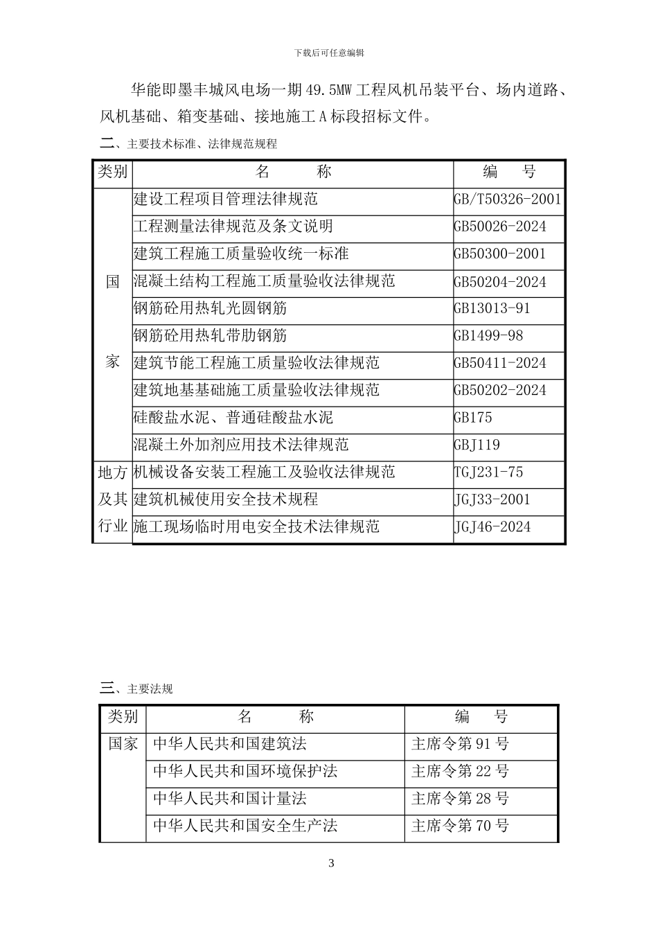 风电场施工组织设计_第3页
