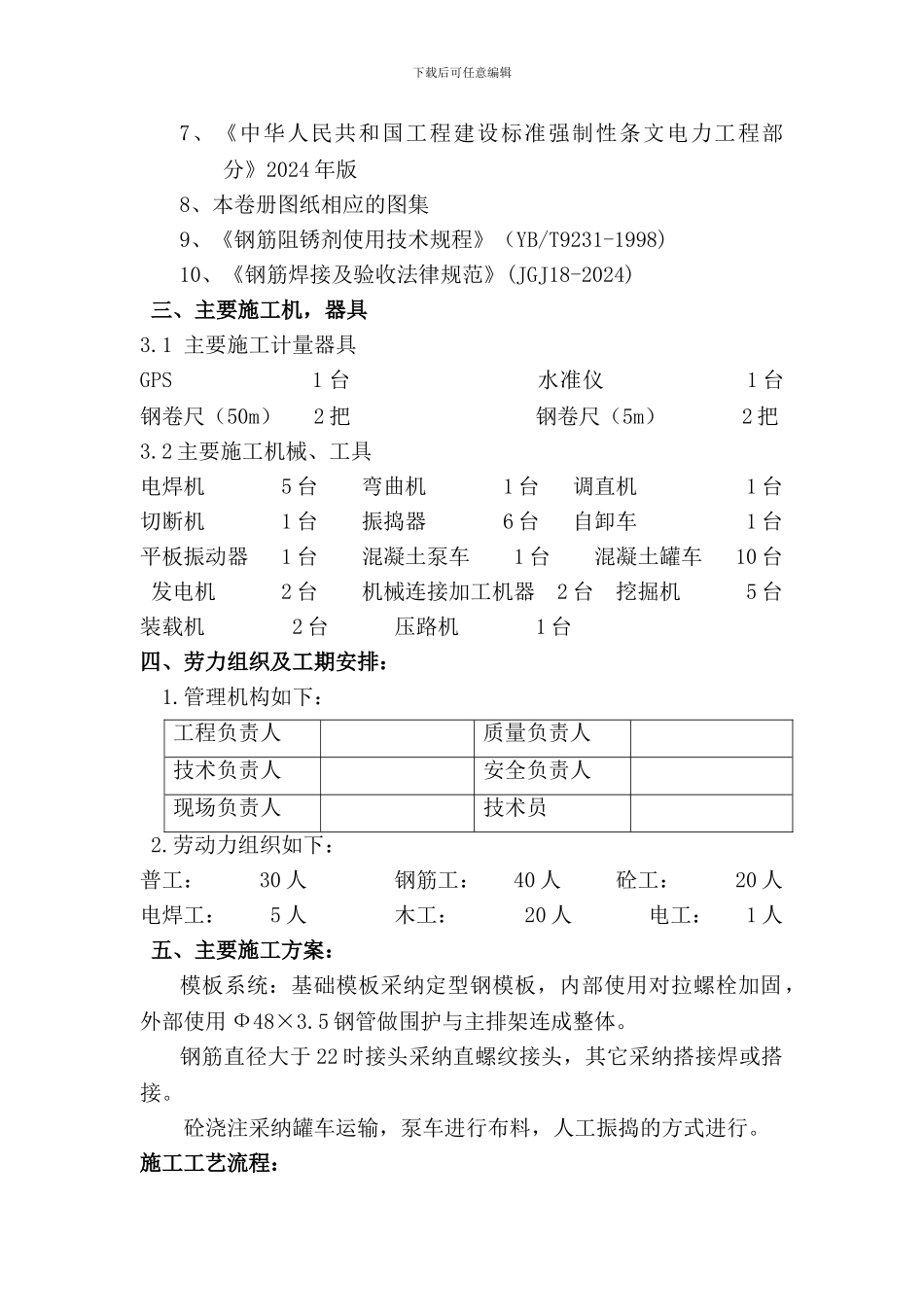 马英山风电基础施工专项方案_第2页