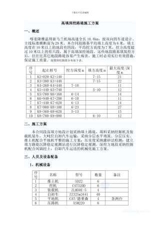 高填深挖路基施工方案初步