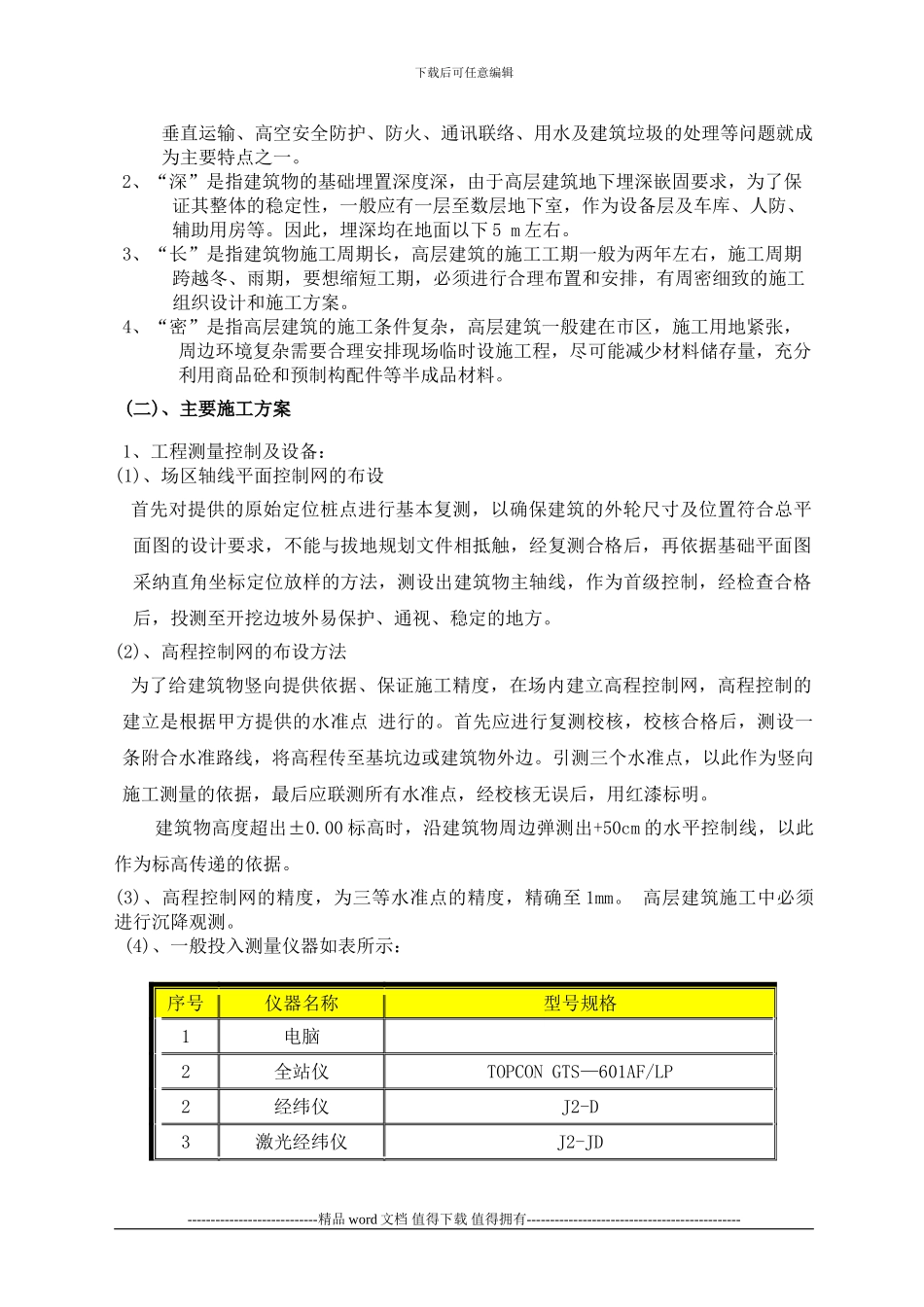 高层施工技术调研报告_第2页