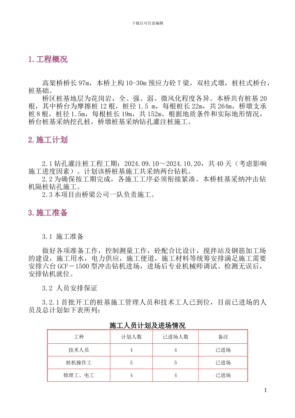 高架桥桩基施工概述_第1页