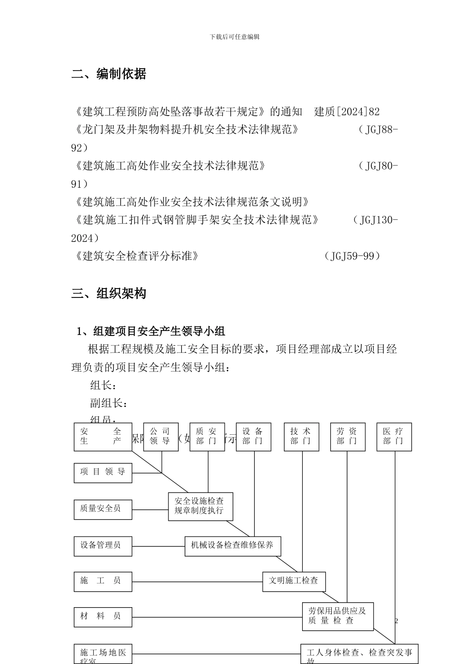 高空坠落施工方案_第2页