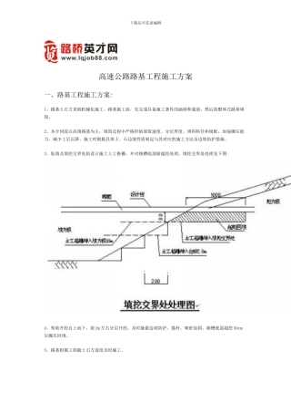 高速公路路基工程施工方案)
