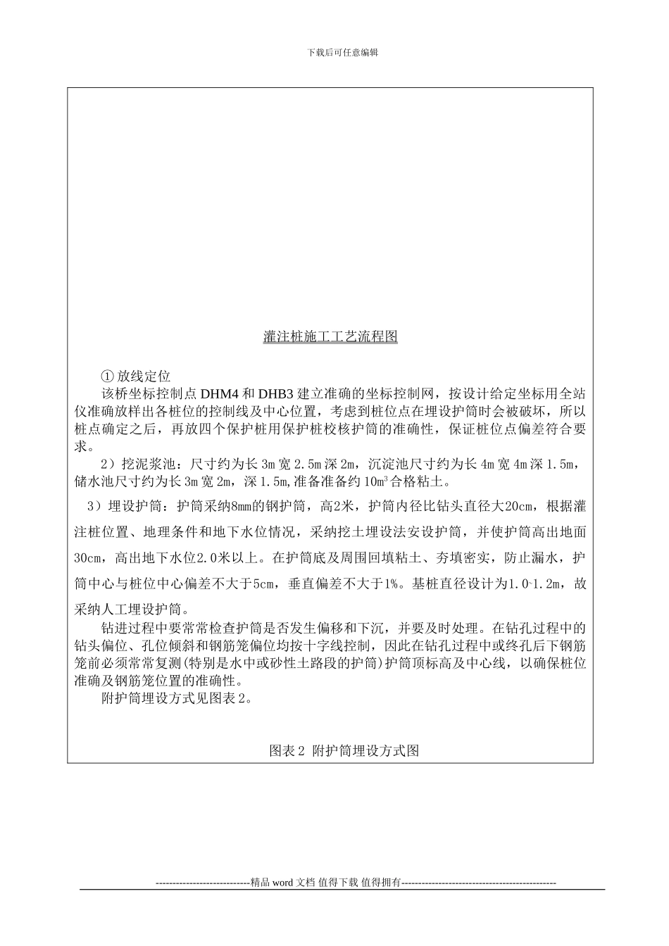 黑庙西北生产桥灌注桩施工作业指导书_第2页