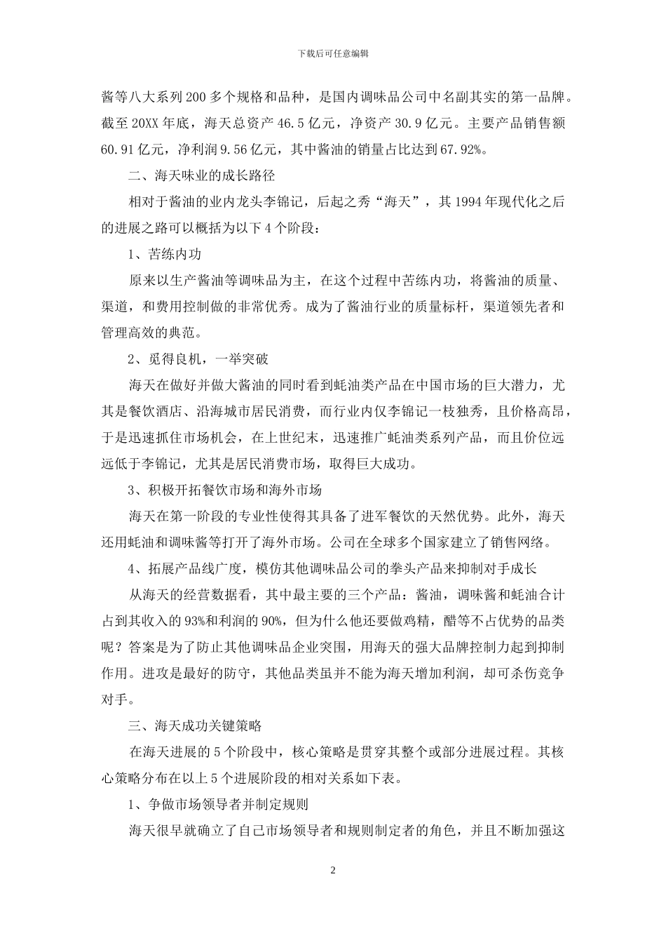 2024年酱油行业标杆分析-海天味业_第2页