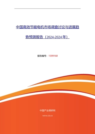 2024年高效节能电机现状研究及发展趋势