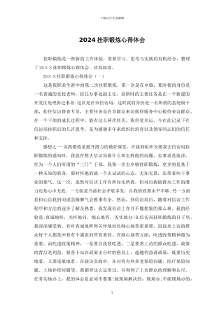 2024挂职锻炼心得体会-1