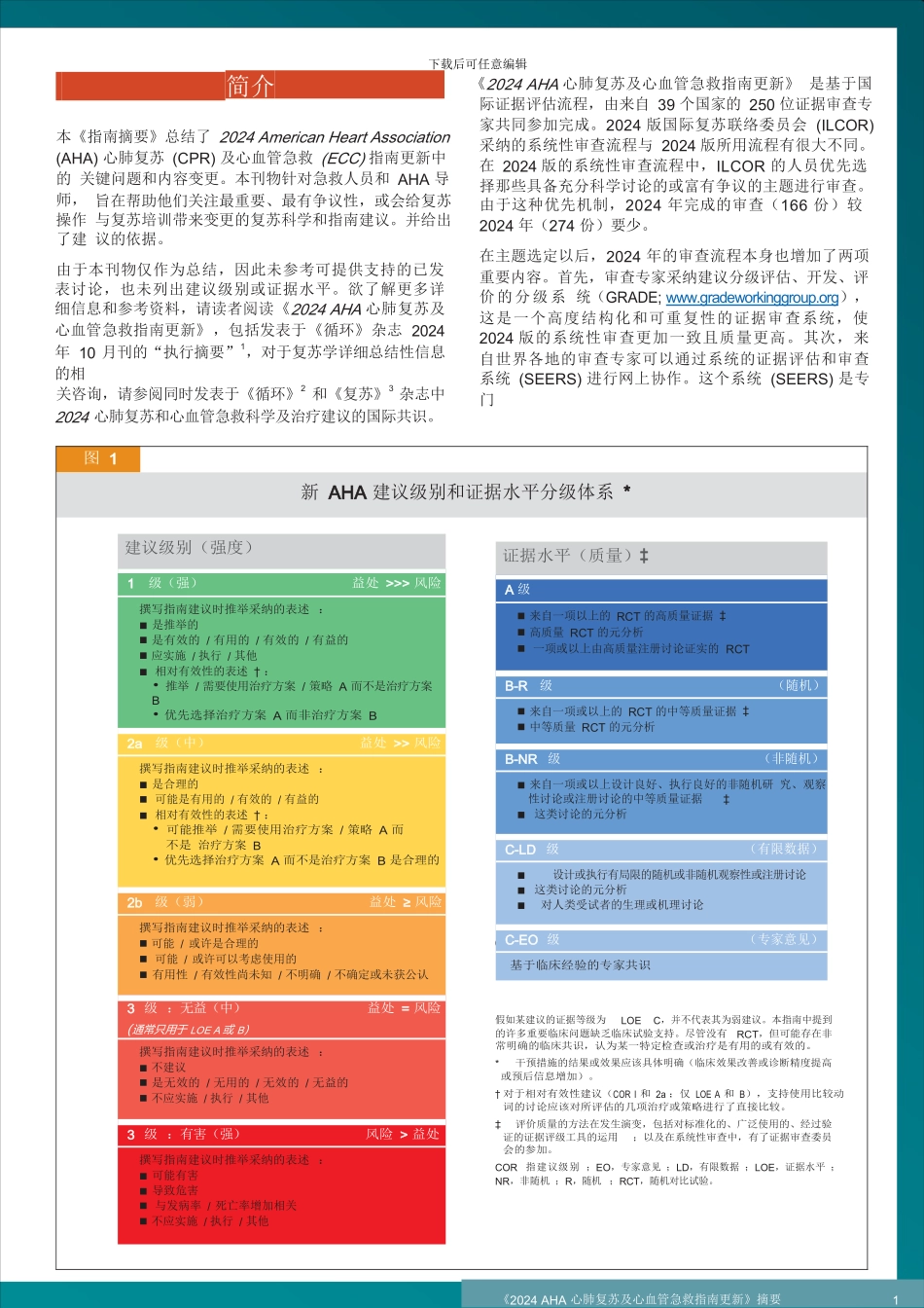 2024美国心肺复苏指南中文版_第3页