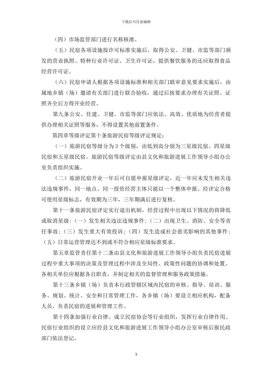 XX县民宿管理办法_第3页