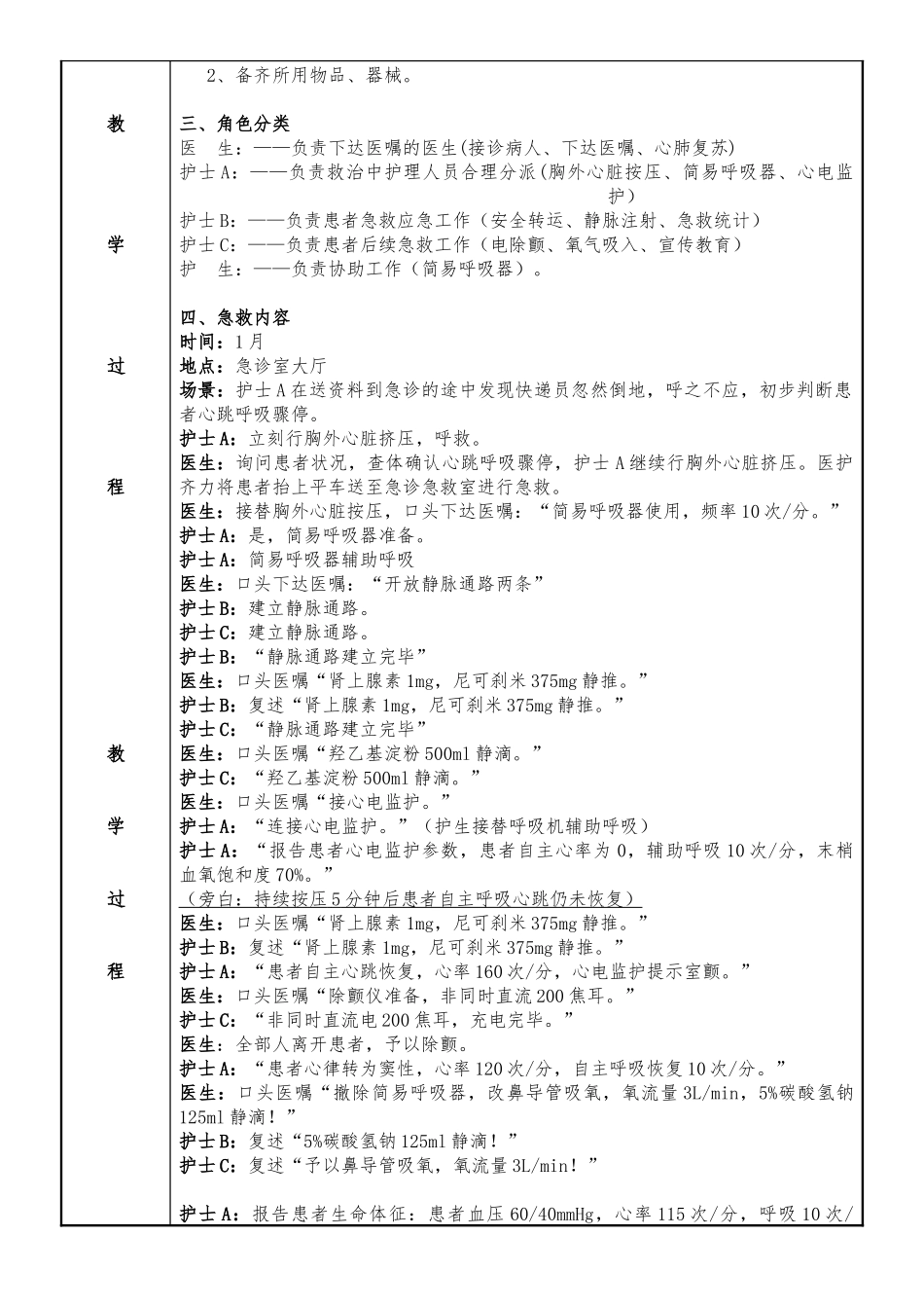 2025年院内心脏骤停抢救演练教案附操作要点_第3页