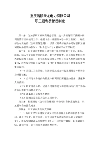 2025年职工福利费管理制度