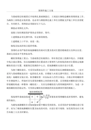 2025年预埋件现场施工方法