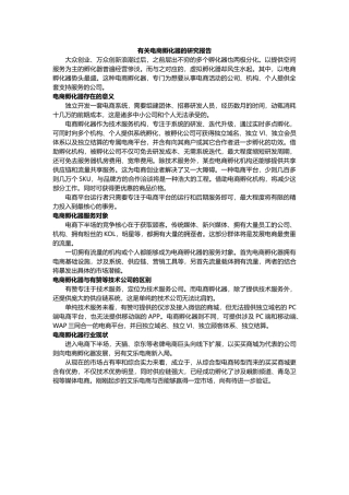 2025年关于电商孵化器的研究报告