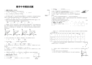 2025年数学中考模拟试题