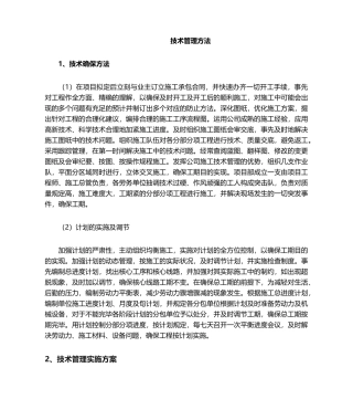 2025年技术管理措施