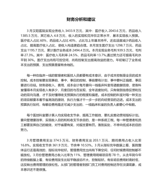 2025年财务分析和建议