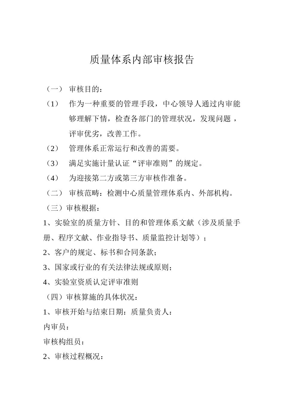 2025年内部审核报告_第1页