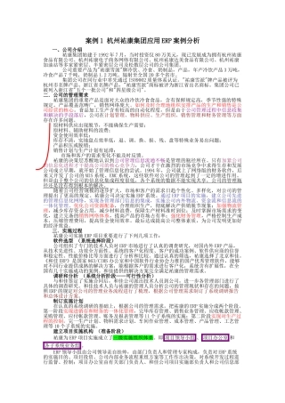 2025年案例1 杭州祐康集团应用ERP案例分析