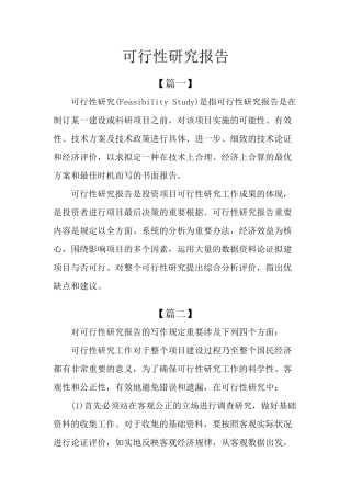 2025年可行性研究报告