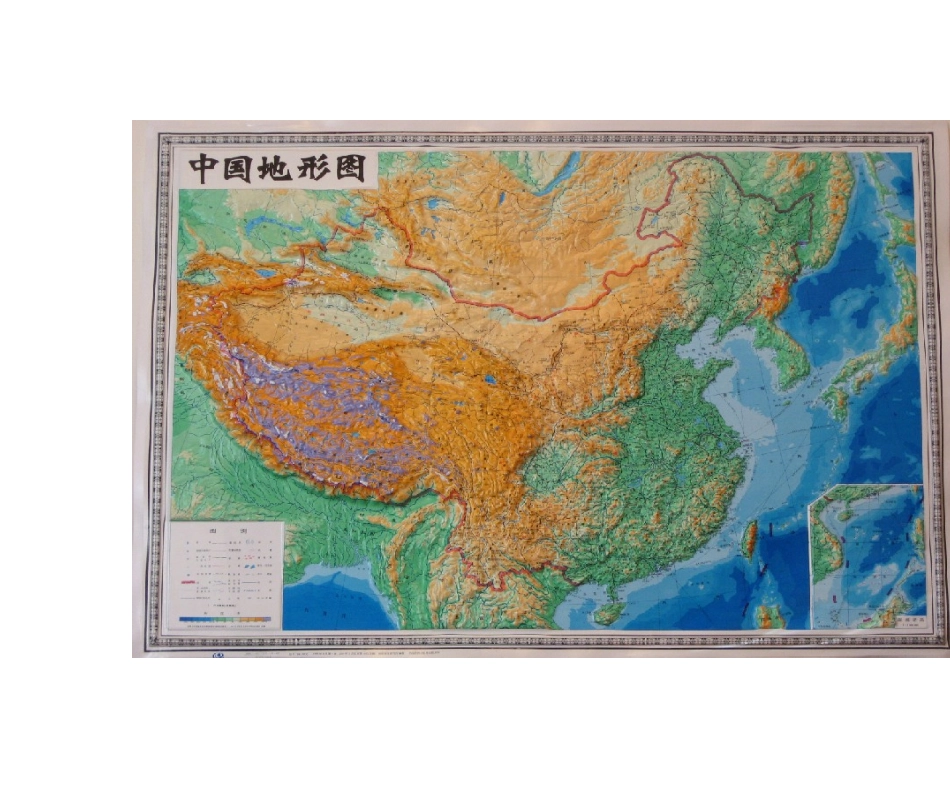 2025年中国地形图山脉走向图及空白图_第1页