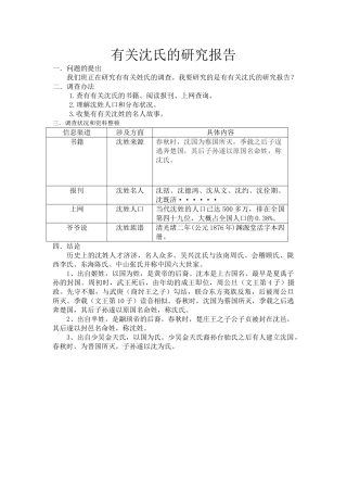 2025年关于沈姓的研究报告